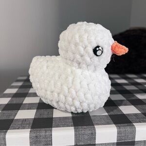 Crochet Armigurumi Plush Rubber Duckie by Petunias Plushie Patch, White New